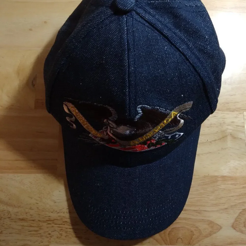 Vintage God Bless America Eagle Denim Hat